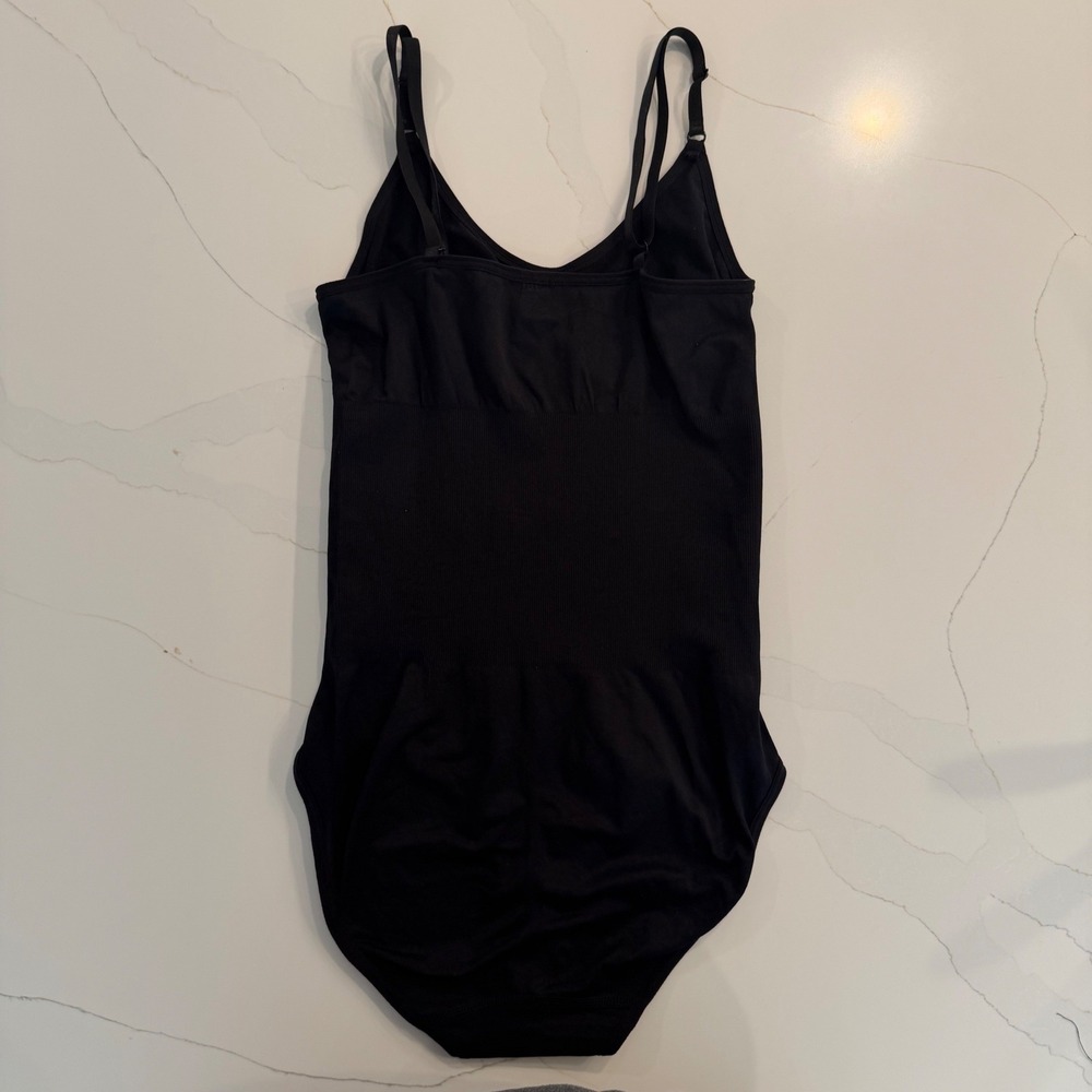 Womens Shapewear Bodysuit Black Snap Crotch Adjustable Straps Comfort Fit XL - Picture 4 of 4